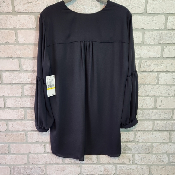 🆕️Karen Kane Womens Black Balloon Sleeve Shirt NWT M Orig.$98 - Picture 8 of 11